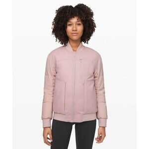 Lululemon Jacket Womens 6 Roam Far Wool Bomber Goose Down 3-in-1 Puffer Pink